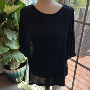 NEW Elegant Navy Blue Shimmer Top by H&M
